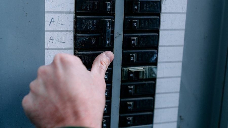 Working on an electrical panel